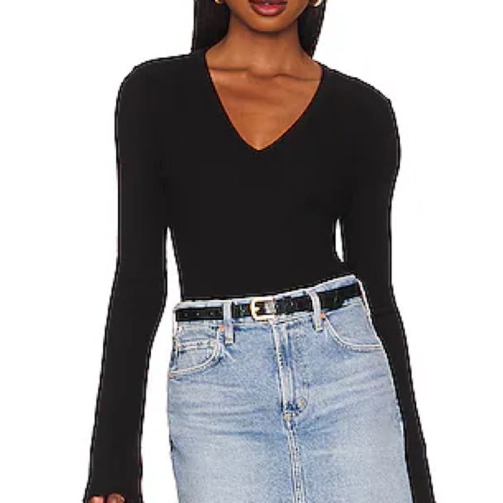 Citizens of Humanity Anni V Neck Ribbed Top